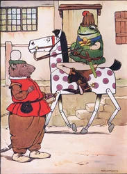 Así que se fue con su sombrero de ópera, ilustración de 